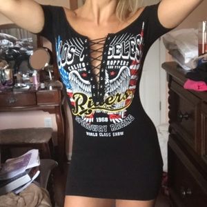 NWOT!! Black mini fitted dress